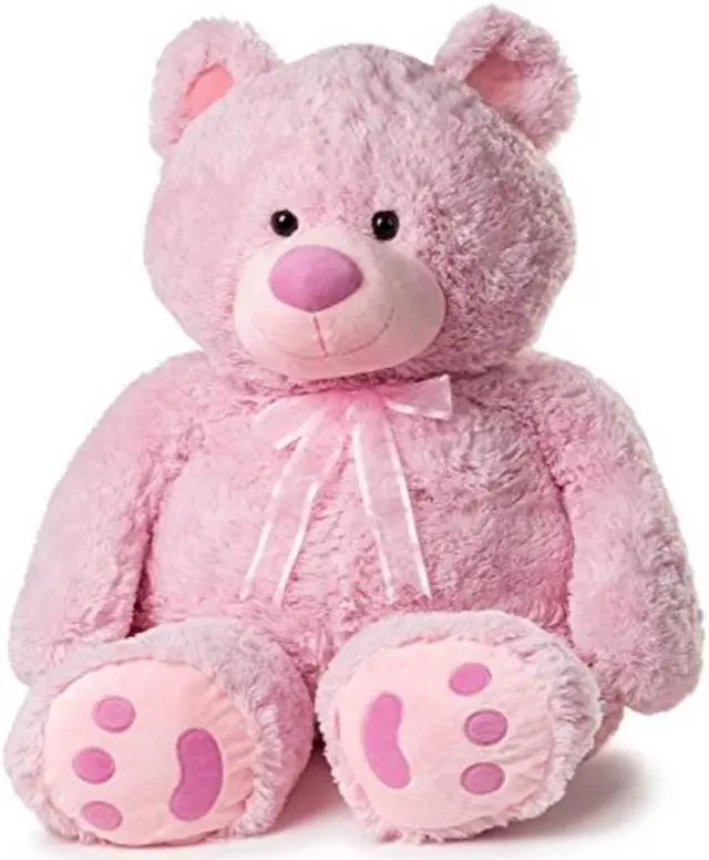 Alt view image 5 of 6 - Joon Huge Teddy Bear With Ribbon - Pink