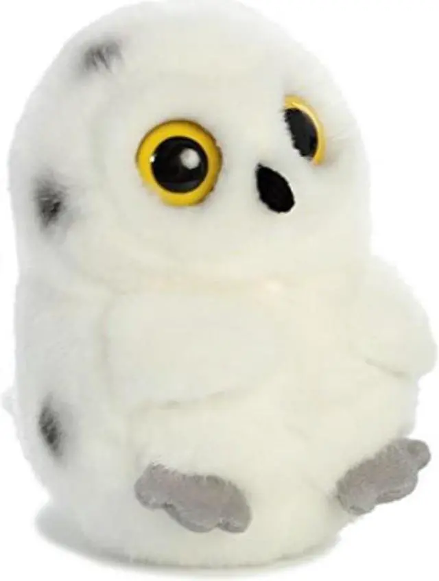 Alt view image 2 of 7 - Aurora® - Mini White Rolly Pet - 5" Hoot Owl - Round Stuffed Animal