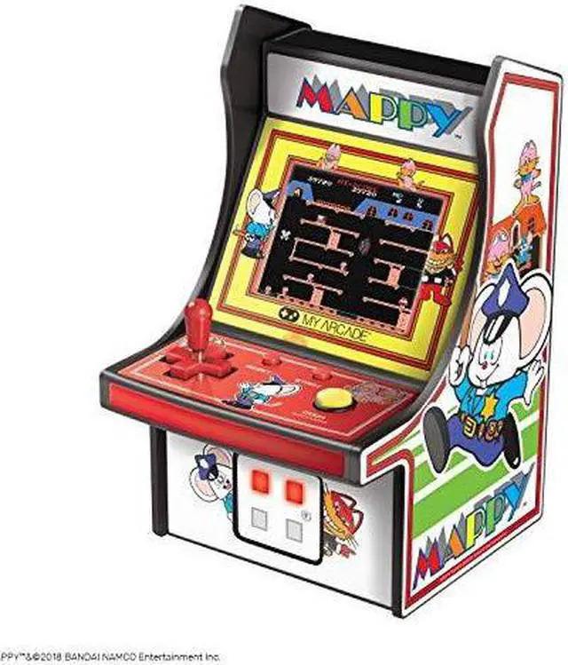 Alt view image 6 of 20 - MY ARCADE Bandai Namco MAPPY 6" Micro Arcade Machine Portable Handheld Video Game