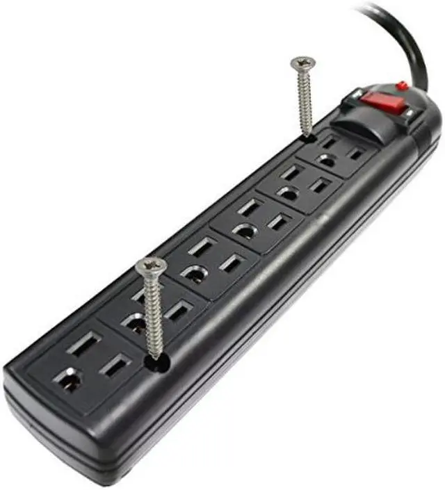 Main image of weltron mountable surge protector 3ft. wsp600plf3bk