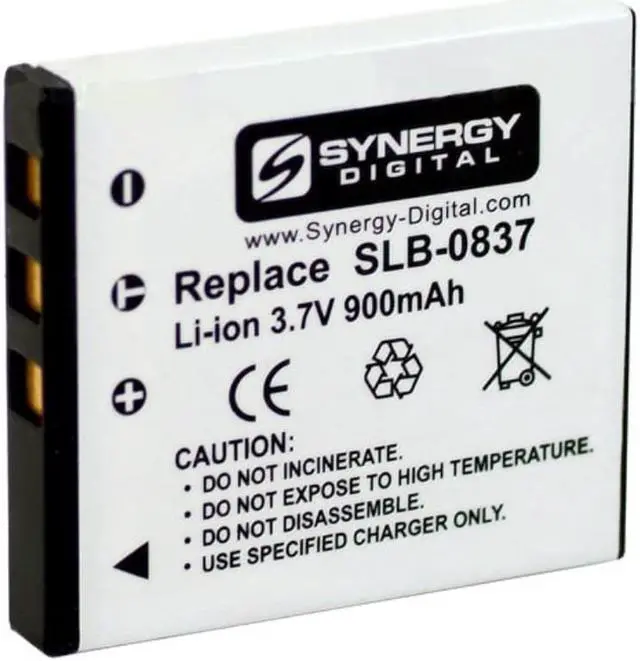Alt view image 2 of 6 - Samsung L60 Digital Camera Battery Lithium-Ion (3.7v 900 mAh) - Replacement for Samsung SLB-0837 Battery