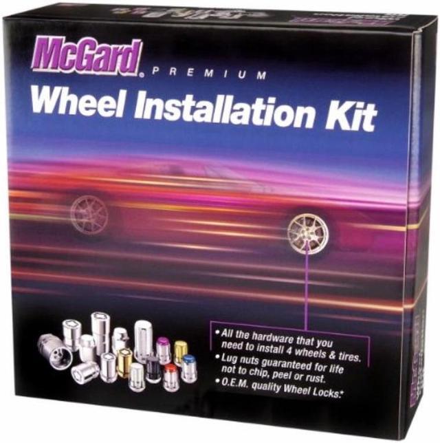 Alt view image 8 of 12 - McGard 84558 Chrome/Black Cone Seat Wheel Installation Kit; 5 Lug (M12 x 1.5)