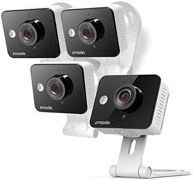Alt view image 2 of 3 - Zmodo 720p HD WiFi Wireless Home Security Camera System Two Way Audio Night Vision Motion Alerts 115 Degree Viewing Angle (4 Pack) - Cloud Service Available