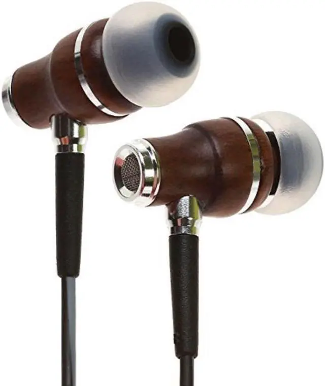 Alt view image 7 of 11 - Symphonized NRG 3.0 Earbuds | Wood In-ear Noise-isolating Headphones with Mic & Volume Control (Black Night & Hazy Gray)
