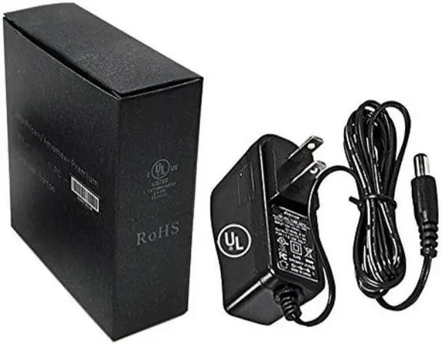 Main image of amamax wall adapter power supply 12v dc 2a, 5.5mm 2.1mm ul listed
