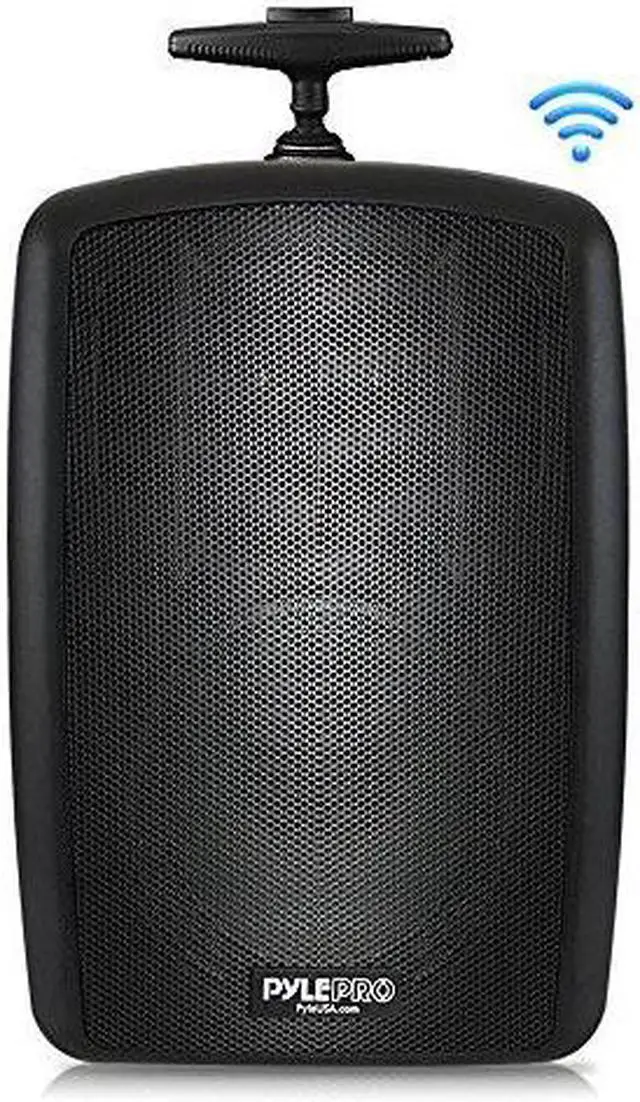 Main image of wireless portable pa speaker system  360w bluetooth compatible battery powered rechargeable outdoor dj sound speaker microphone set mp3 usb sd fm radio rca 1/4" mic in wheels  pyle pphp8mba