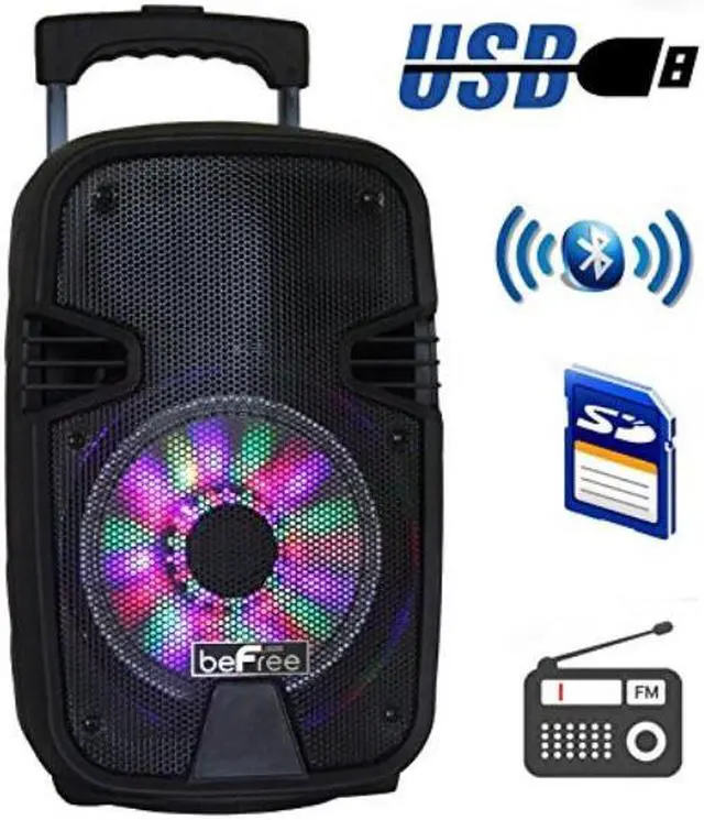 Alt view image 2 of 19 - Befree Sound 8 Inch 400 Watts Bluetooth Portable Party Speaker with USB, SD Input and Reactive Lights (BFS-3000)