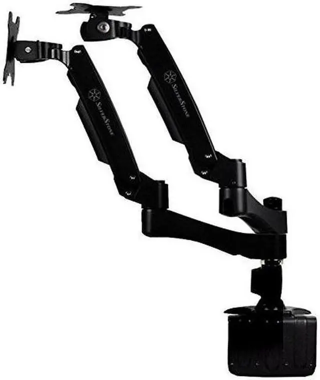 Alt view image 2 of 11 - Silverstone Tek Dual LCD Monitor Desk Mounting Bracket with Articulating Arms up to 24-Inch (ARM22BC)