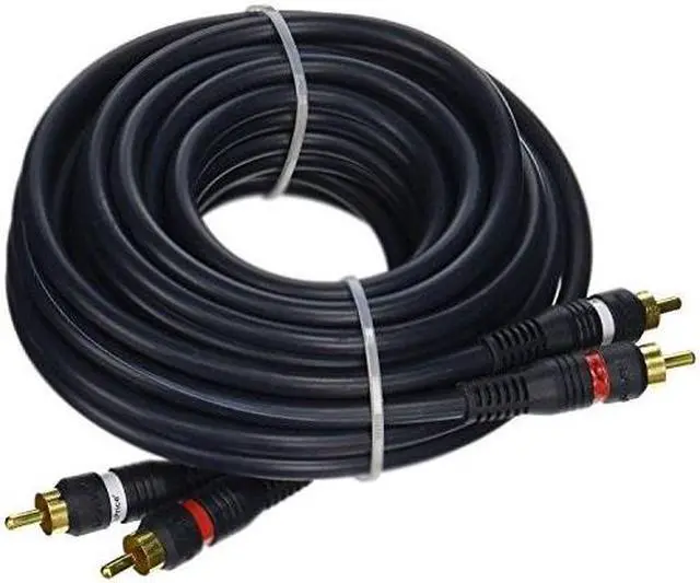 Main image of iMBAPrice  2RCA Male to 2RCA Male Home Theater Audio Cable - 50 Feet - Black