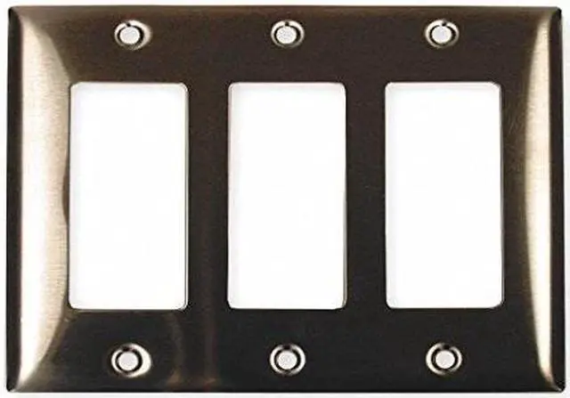 Alt view image 4 of 6 - HUBBELL WIRING DEVICE-KELLEMS SS263 Rocker Wall Plates and Box Cover, Number of