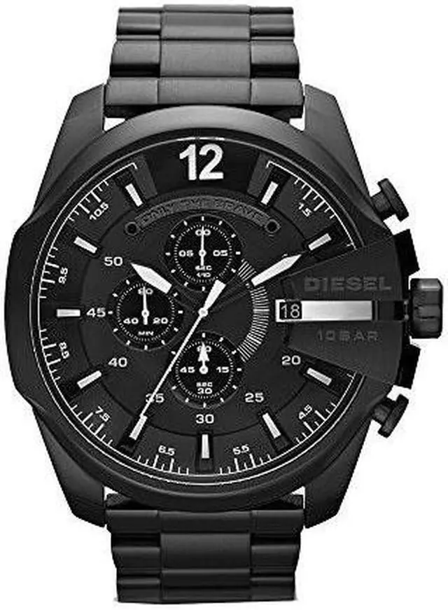 Alt view image 14 of 20 - Men's Black Diesel Mega Chief XL Chronograph Watch DZ4283