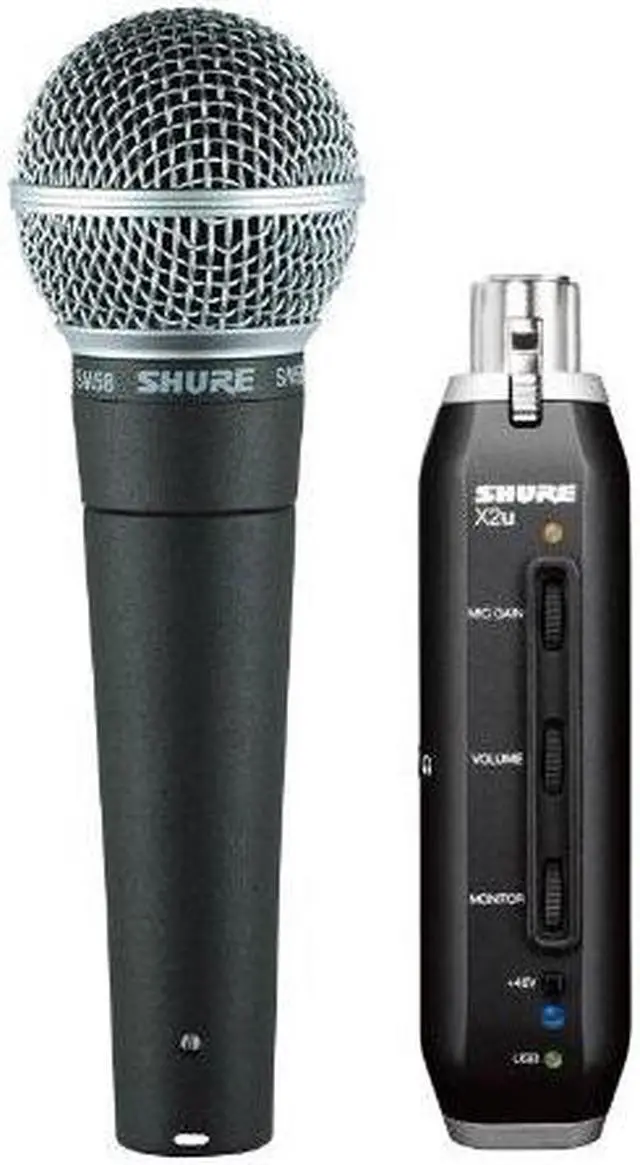 Alt view image 5 of 8 - Shure SM58-X2u Dynamic Vocal Mic w/ XLR-to-USB Interface PC MAC NEW FREE SHIP