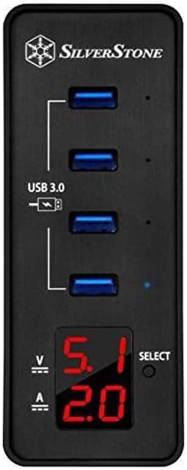 Alt view image 2 of 10 - A smart four port USB 3.0 hub with fast charging and power meter