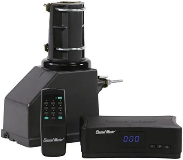 Main image of channel master cm9521hd complete antenna rotator system with outdoor drive unit, indoor control box and remote control  tv, ham, cb, wifi, radio reception