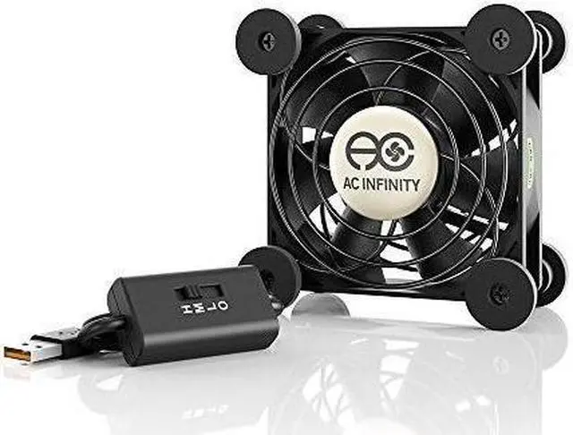 Alt view image 9 of 20 - AC Infinity MULTIFAN S1, Quiet 80mm USB Fan for Receiver DVR Playstation Xbox Computer Cabinet Cooling