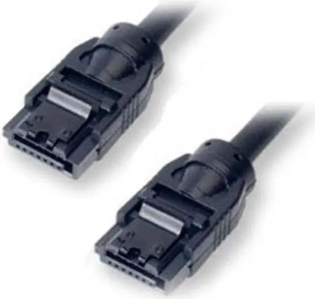 Alt view image 4 of 7 - Monoprice 18-inch SATA III 6.0 Gbps Cable w/Locking Latch - Black