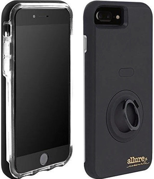 Alt view image 3 of 5 - Case-Mate Allure Selfie Case for iPhone 8 Plus, iPhone 7 Plus - Black