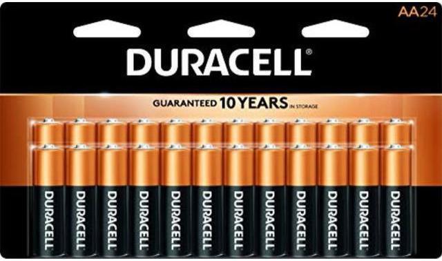 Main image of duracell  coppertop aa alkaline batteries  long lasting, allpurpose double a battery for household and business  24 count