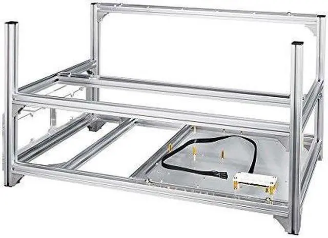 Alt view image 3 of 5 - Baseltek 6 GPU Aluminum Mining Rig Open Air Frame Case for Bitcoin Ethereum