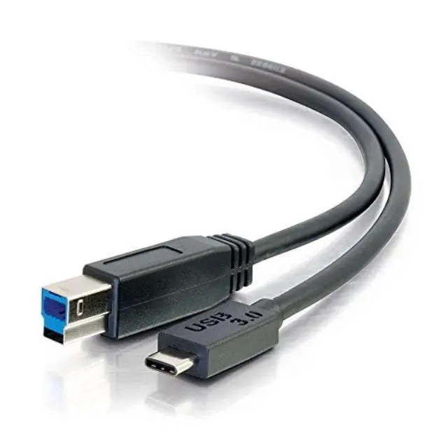 Alt view image 6 of 6 - C2G 3ft USB 3.0 USB-C to USB-B Cable M/M - Black