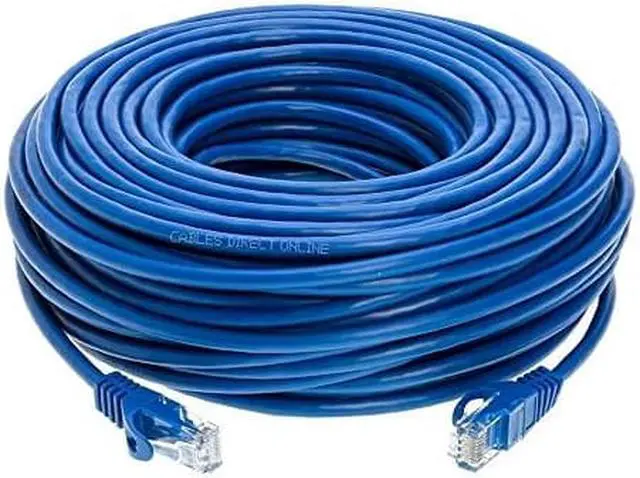 Alt view image 2 of 17 - Cables Direct Online Cat5e 200FT Ethernet Patch Cable, 350MHz - Compatible with PC, Laptop, Modem, Router, TVs, Printers, Consoles for Home/Office, Blue