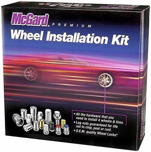 Alt view image 9 of 12 - McGard 84558 Chrome/Black Cone Seat Wheel Installation Kit; 5 Lug (M12 x 1.5)