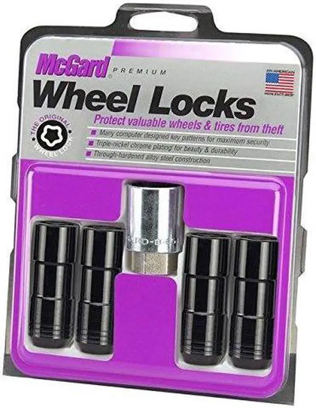 Alt view image 3 of 6 - McGard 24144 Chrome/Black Cone Seat Wheel Lock Set (9/16"-18)