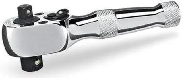 Alt view image 2 of 8 - Powerbuilt 1/4 Inch and 3/8 Inch Drive 72 Tooth Dual Head Stubby Ratchet - 640931