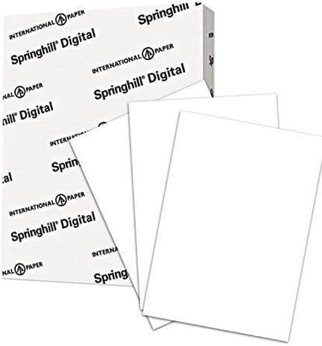springhill cardstock paper, white paper, 110lb, 199gsm, 8.5 x 11, 92  bright, 1 ream / 250 sheets index card stock, thick paper 015300r 