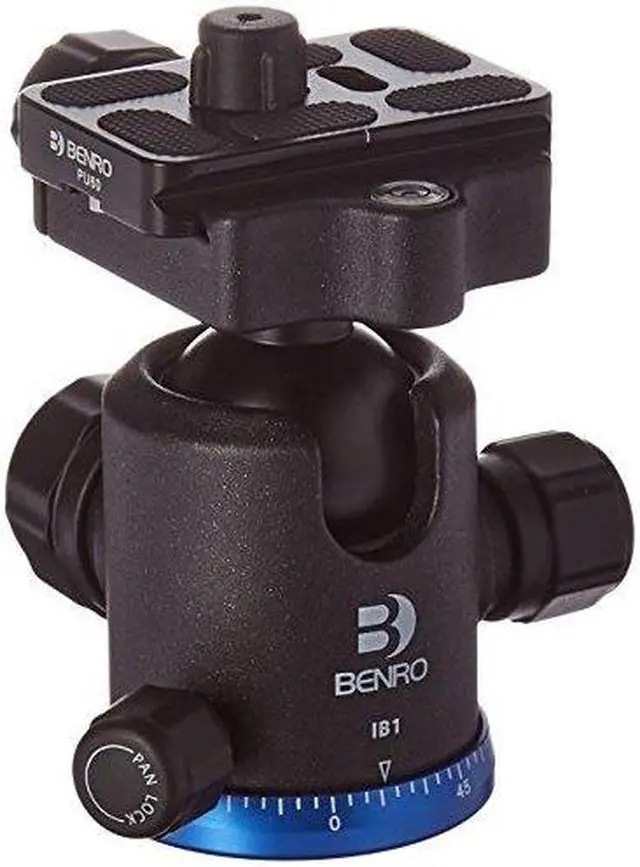 Alt view image 7 of 12 - Benro IB1 Triple Action Ballhead with PU60 Plate