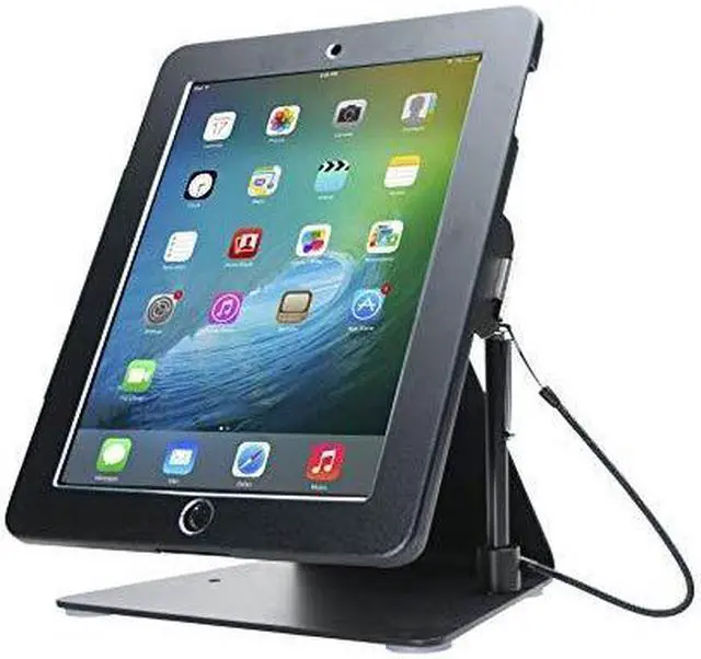 Alt view image 7 of 20 - Cta Digital Desktop Anti-Theft Stand Ipad Black Case Rotates 360 Degrees