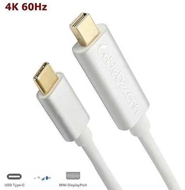 Alt view image 8 of 8 - CableDeconn usb type-c to mini displayport 4K 60HZ cable adapter usb-c mini dp adapter Male to male converter for apple new Macbook pro dell