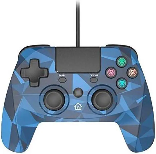 Alt view image 8 of 9 - Snakebyte Gamepad for Playstation 4 - Wired PS4 Controller with 3m Cable - Blue Camo