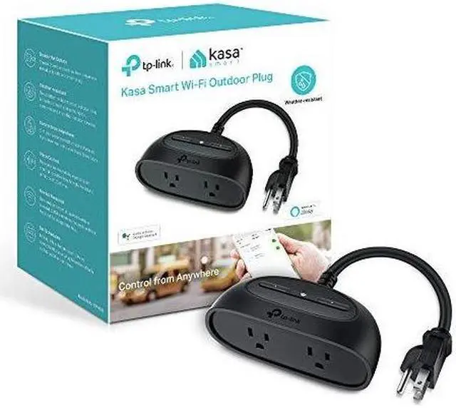 Alt view image 8 of 8 - Kasa Smart Outdoor Smart Plug KP400, Smart Home Wi-Fi Outlet with 2 Sockets, Works with Alexa, Google Home &IFTTT, No Hub Required, Sunset & Sunrise Offset