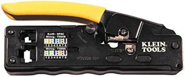 Alt view image 10 of 19 - KLEIN TOOLS VDV226-107 5 1/4 in Ratchet Crimper CAT3, CAT5e, CAT6