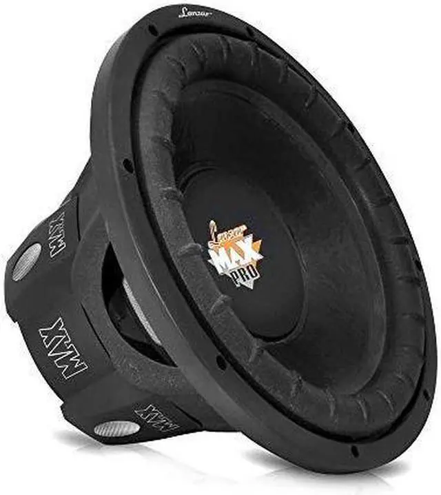 Main image of lanzar 8 inch car subwoofer speaker  black nonpressed paper cone, aluminum voice coil, 4 ohm impedance, 800 watt power and foam edge suspension for vehicle audio stereo sound system  maxp84