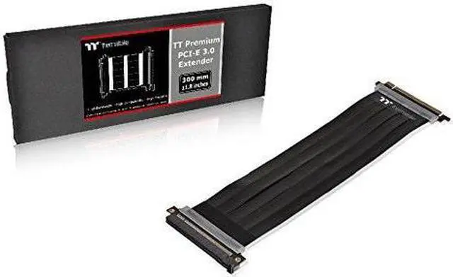Alt view image 7 of 20 - Thermaltake AC-045-CN1OTN-C1 TT Premium PCI-E x16 3.0 Extender Riser Cable 300mm Graphic Cards - Black
