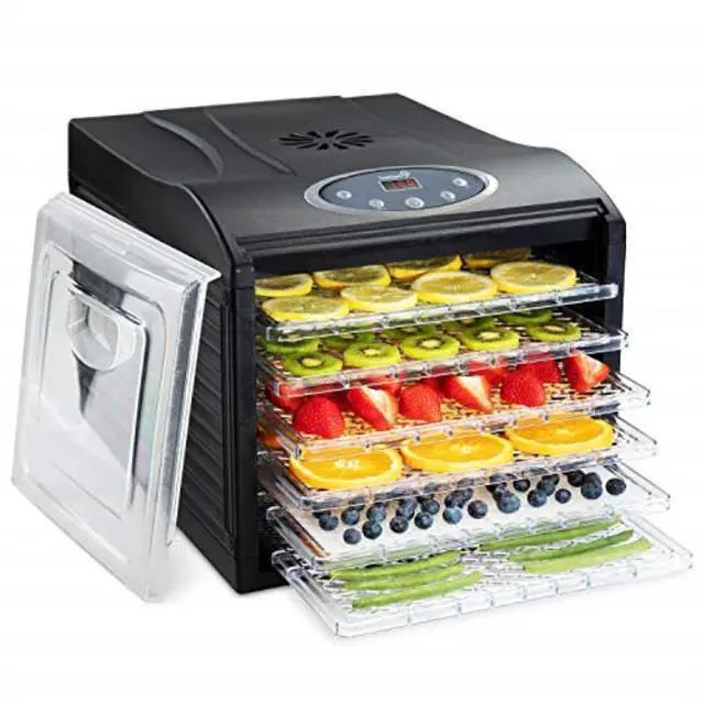 Alt view image 5 of 5 - Ivation Electric Countertop Food Dehydrator with 6 Drying Racks, Digital Temperature Controls and Timer with Automatic Shutoff, Even Dry From 95º F To 158º F