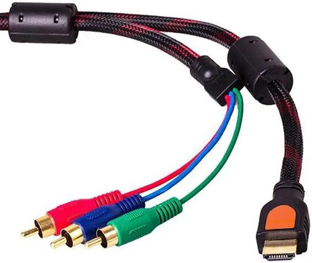Alt view image 3 of 4 - HDMI Male to 3 RCA RGB Video Audio AV Component Cable For DVD, HDVD, HDTV, LCD, ETC - 3 Meter