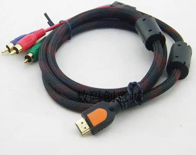 Alt view image 2 of 4 - HDMI Male to 3 RCA RGB Video Audio AV Component Cable For DVD, HDVD, HDTV, LCD, ETC - 3 Meter