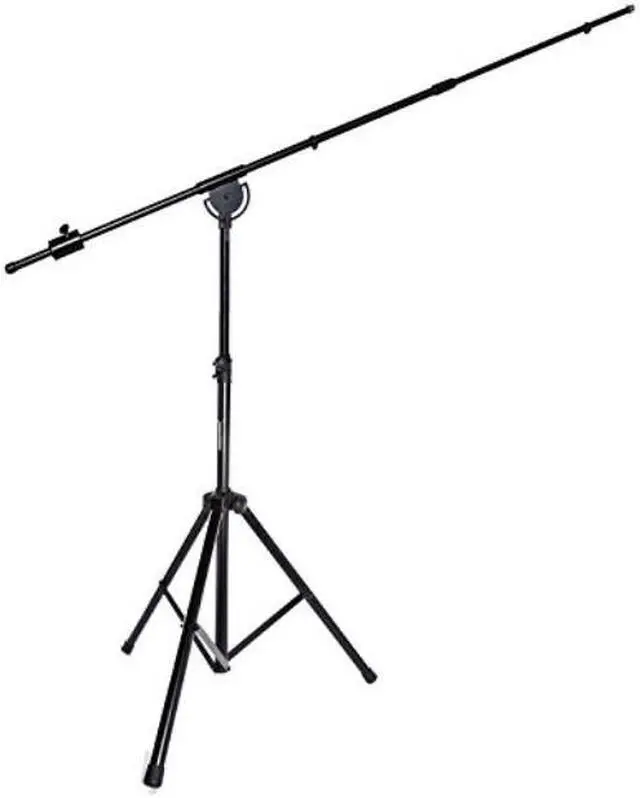 Alt view image 2 of 3 - LyxPro SMT-1 Professional Microphone Stand Heavy Duty 90” Studio Overhead Boom Stand with Rolling Casters, 87” Extra Long Telescoping Arm Mount, Foldable Tripod Legs & Adjustable Counterweight