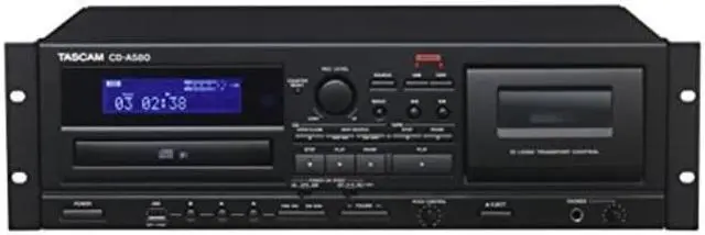 Alt view image 3 of 6 - Tascam CD-A580 CD Player/Cassette Recorder with USB dubbing