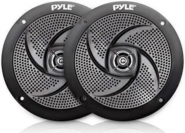 Main image of lowprofile waterproof marine speakers  240w 6.5 inch 2 way 1 pair slim style waterproof and weather resistant outdoor audio stereo sound system, for boat, offroad vehicles  pyle black