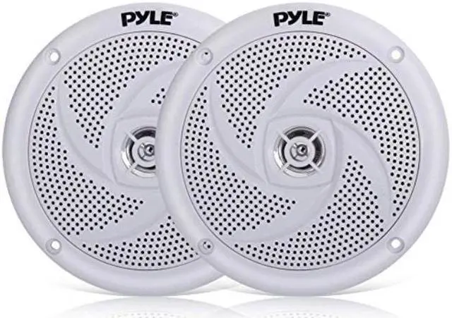 Alt view image 9 of 10 - Pyle Marine Speakers - 5.25 Inch 2 Way Waterproof and Weather Resistant Outdoor Audio Stereo Sound System with 240 Watt Power and Low Profile Slim Style - 1 Pair - PLMRS5W (White)