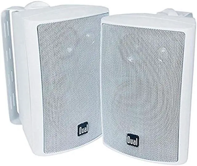 Main image of Dual 4" 3-Way Indoor/Outdoor Speakers - White