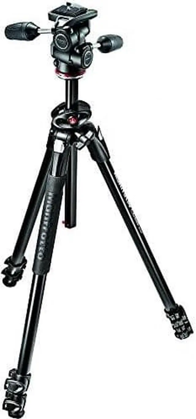 Alt view image 9 of 20 - Manfrotto MK290DUA3-3WUS 290 Dual Aluminum Tripod Kit w/3 Way Pan & Tilt Head