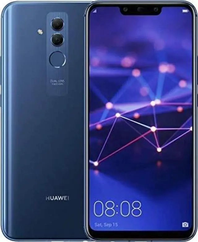 Alt view image 8 of 8 - HUAWEI Mate 20 lite SNE-LX3 64GB Unlocked GSM 4G LTE Dual Rear (20MP|2MP) + Front (24MP|2MP) Camera's - Sapphire Blue