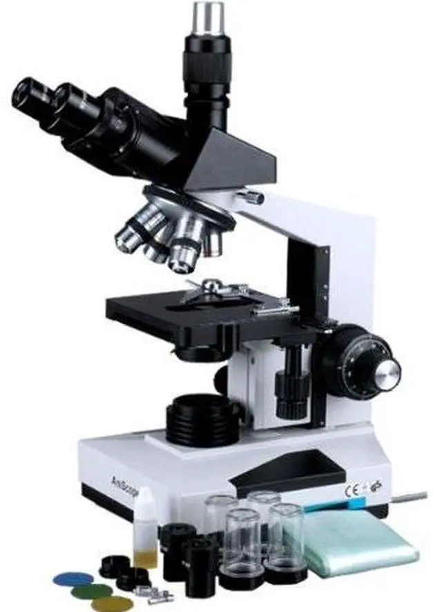 Alt view image 5 of 5 - 40X-2000X Lab Clinic Vet Trinocular Microscope