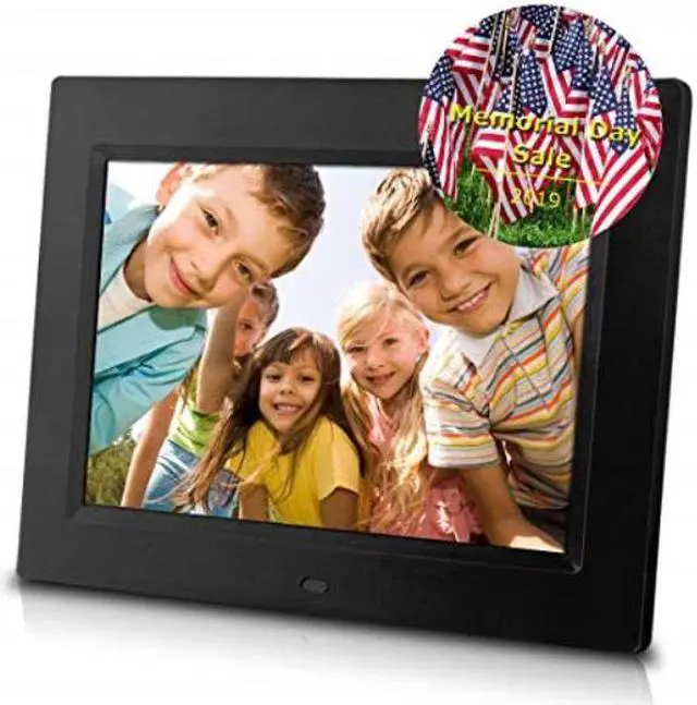 Main image of sungale cd802 8inch digital photo frame, multimedia player, 5 star product black