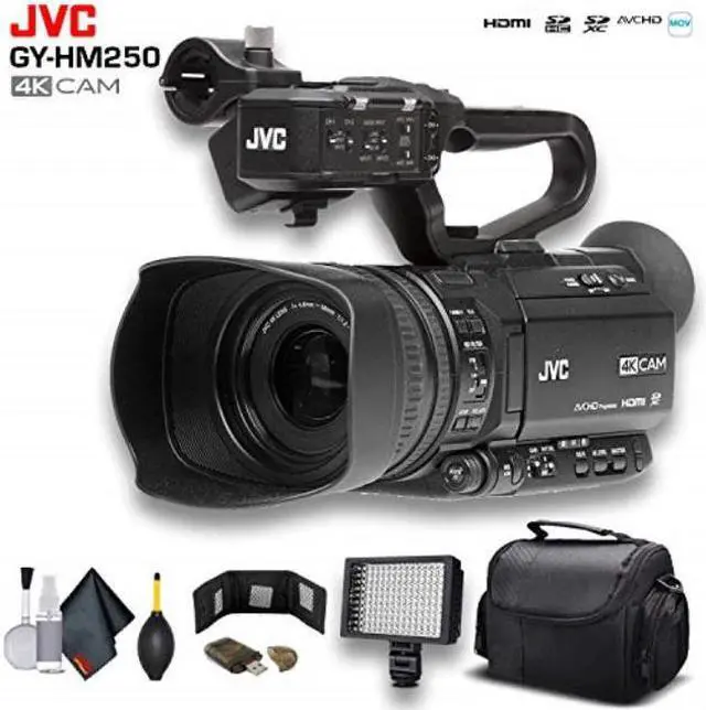 Alt view image 5 of 6 - JVC UHD 4K Streaming Camcorder W/ Case, LED Light, Cleaning Kit and more. - Advanced Bundle